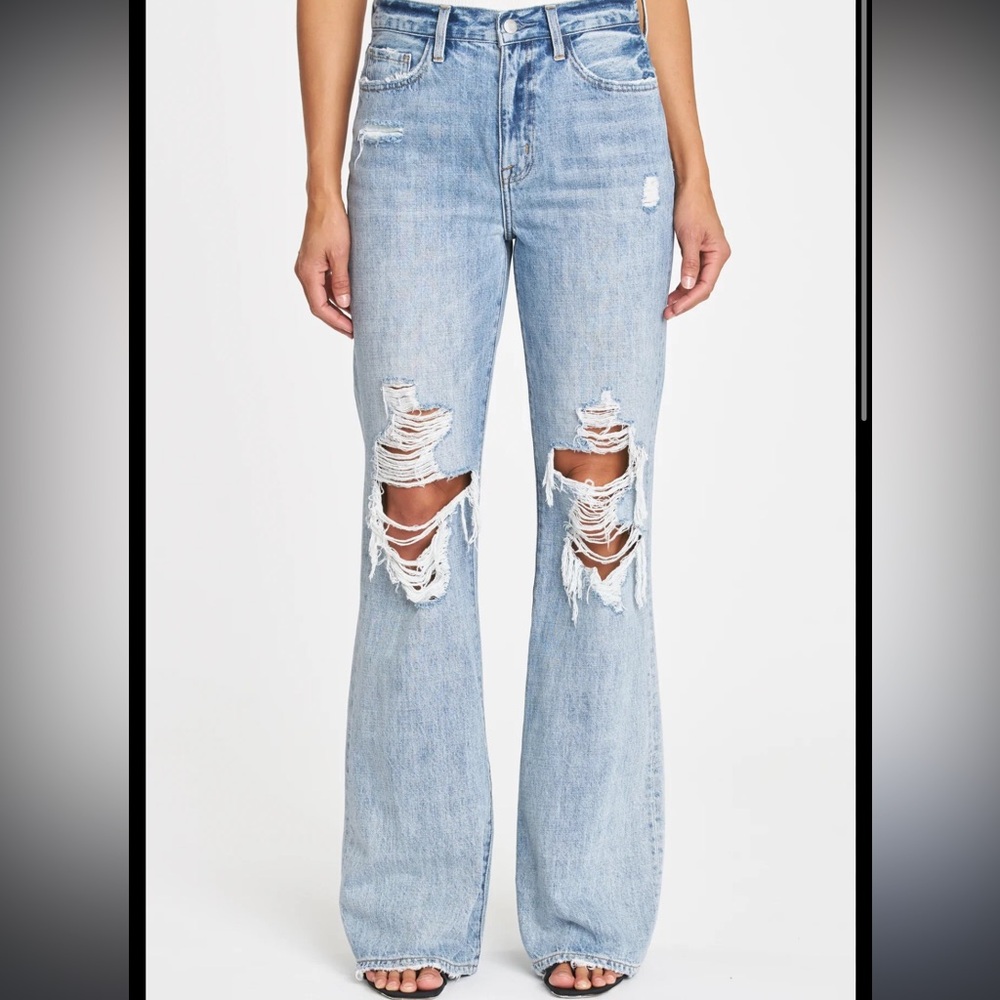 Pistola distressed flare jeans